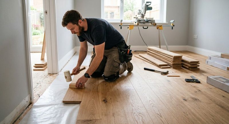 Dark Wood Floor Installation in Phoenix, AZ