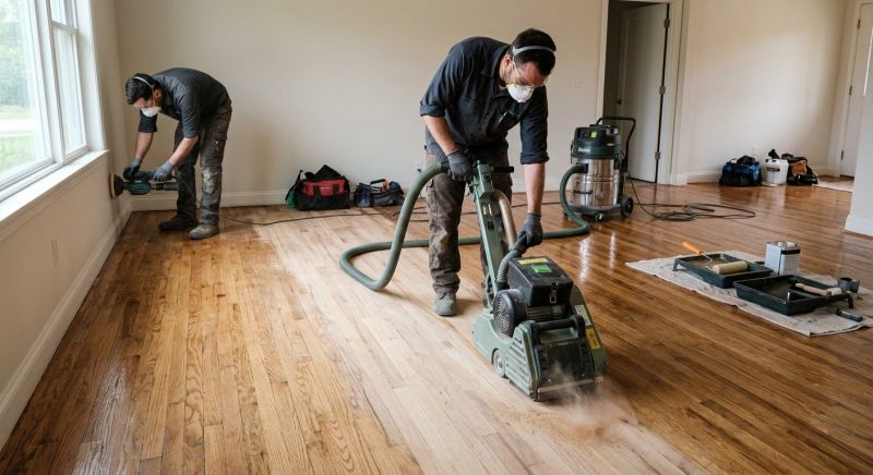 Hickory Floor Refinishing in Overland Park, KS