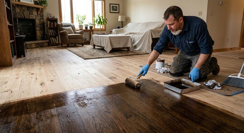 Oak Floor Staining in Alpharetta, GA