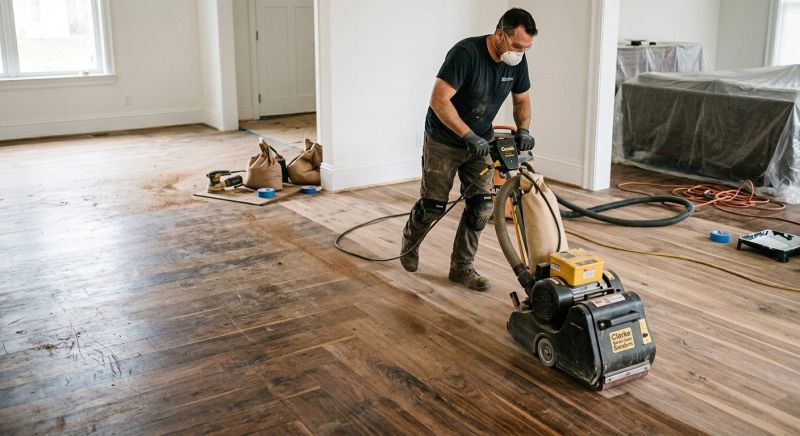 Walnut Floor Refinishing in Overland Park, KS