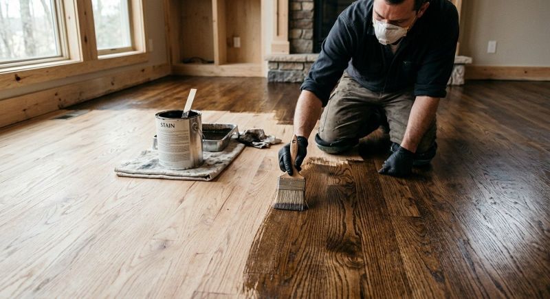 Walnut Floor Staining in Olathe, KS